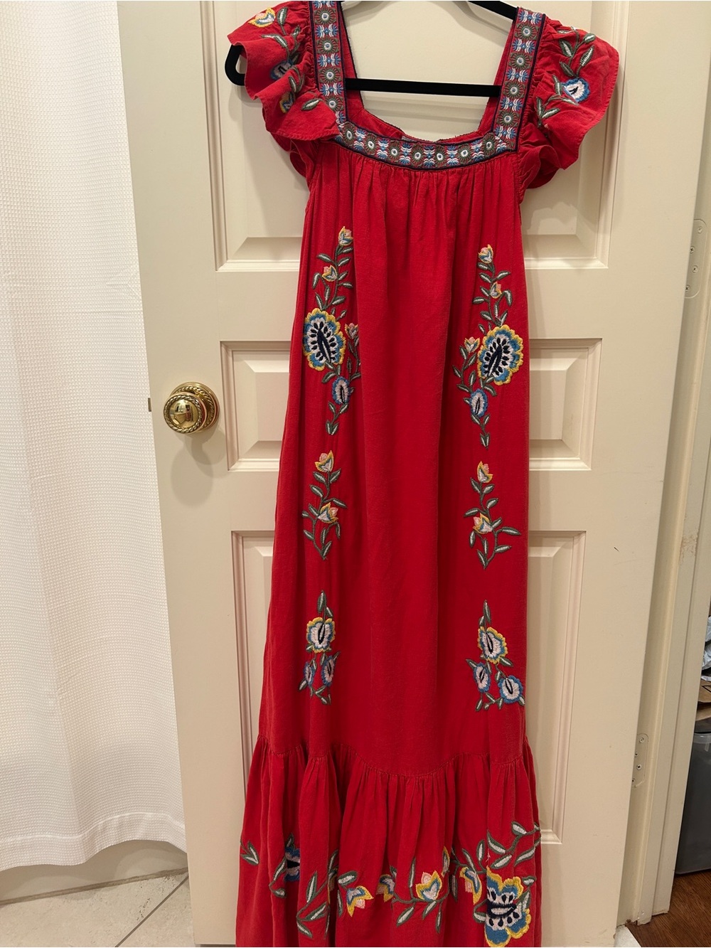 Farm Rio Embroidered Square-Neck Dress - Picture 6 of 9